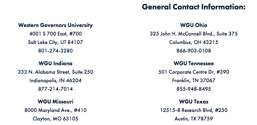 WGU Address