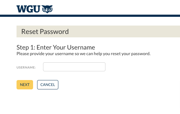 Reset Password Student link